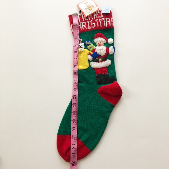 VTG Harlequin Designs Christmas Stocking Santa w Toy Sack Cynthia McKinney NWT - Picture 10 of 10